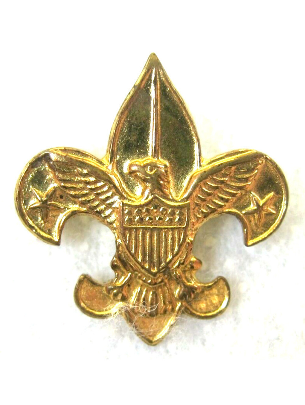 Vintage Boy Scouts Tenderfoot Logo Pin Pinback Fleur de lis Pat 1911 Goldtone